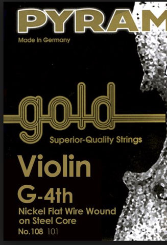4Th G Violin String Flat Nickel Wound