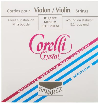 Set Of Corelli Crystal Violin Strings- Medium