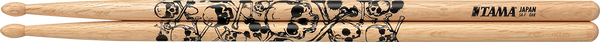 5B Wood Tip Drumsticks Japanese Skull Print