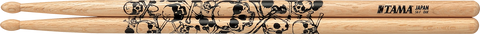 5A Wood Tip Drumsticks Japanese Oak Skull Print