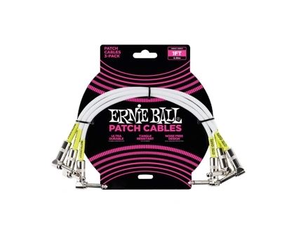 Ernie Ball 1FT Patch Cable 3PK