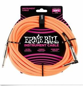 Ernie Ball 10' Braided St/Agl Neon Orange