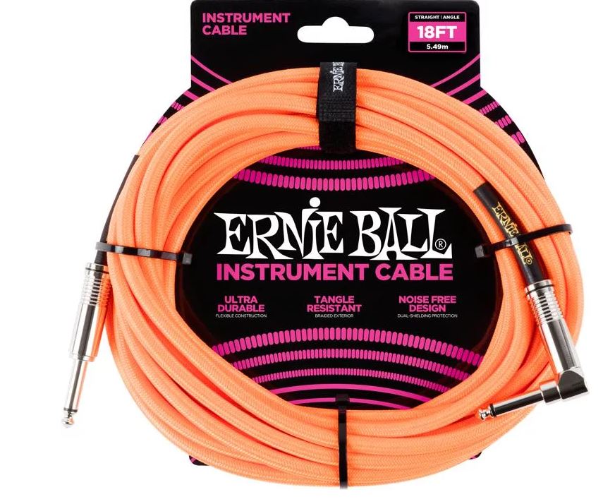 Ernie Ball 18' Braided St/Agl Neon Orange