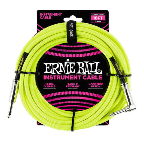 Ernie Ball 18' Braided St/Agl Neon Yellow