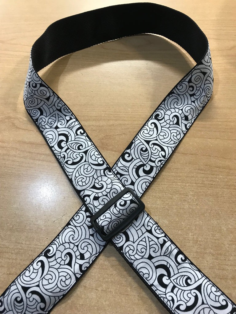 Guitar Strap Moko Black/White - Shearer's Music Works