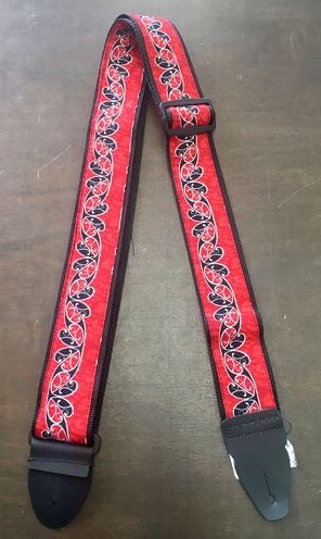 Maori Design Red Guitar Strap