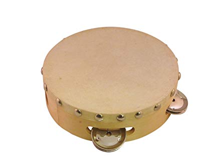 06 Inch Tambourine W/Head 5 Pairs Jingles