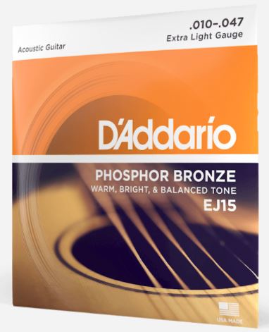 Daddario EJ15 Acoustic GTR String Set PH/BR 10/47 X Light