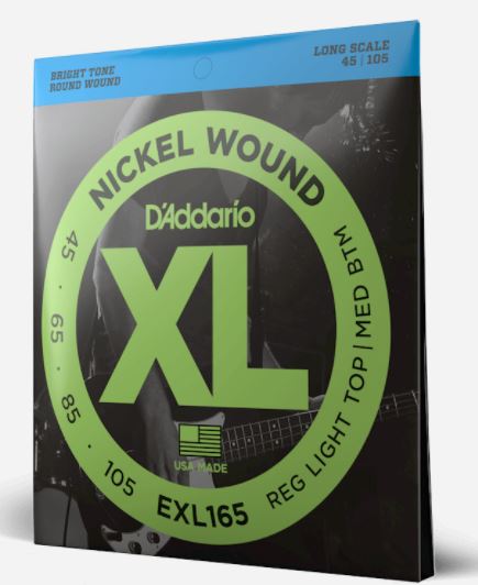Daddario EXL165 Bass GTR String Set N/W 45/105 Soft/Reg Long