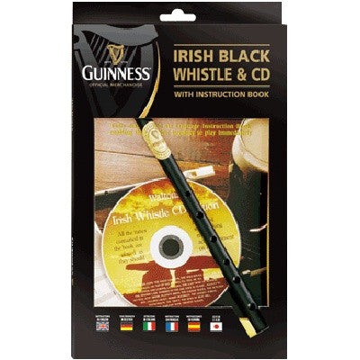 Waltons D Guinness Whistle CD Pack Black