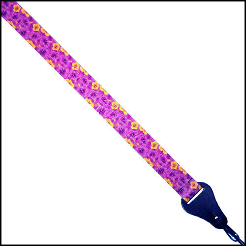Ukulele Strap Hibiscus Purple