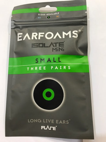 Earfoams 3 Pairs For Isolate Mini-Small