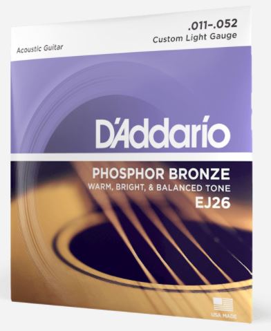 Daddario EJ26 Acoustic GTR String Set PH/BR 11/52 C/light