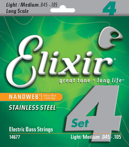 Elixir Bass Stainless Steel Strings 045-100
