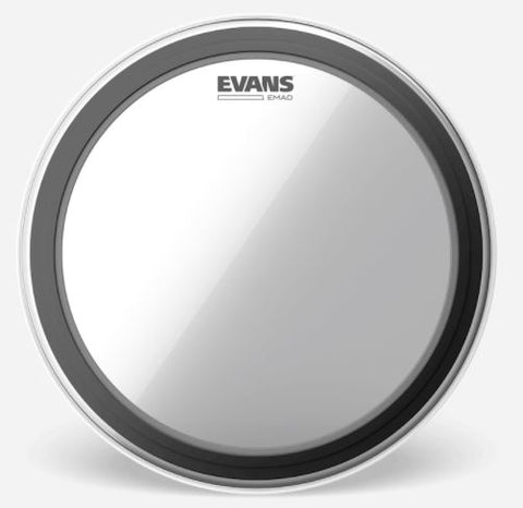 Eavns 22 Inch EMAD Fine Tuning System Bass Drum Head Batter Clear