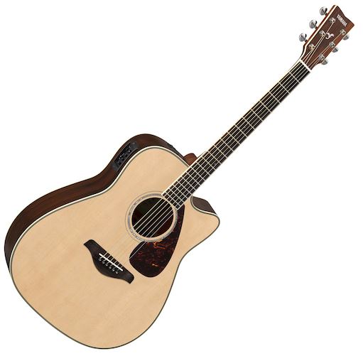 Yamaha Acoustic Elec Guitar Solid Top Natural