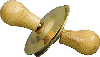 Finger Cymbals W/Wooden Handle