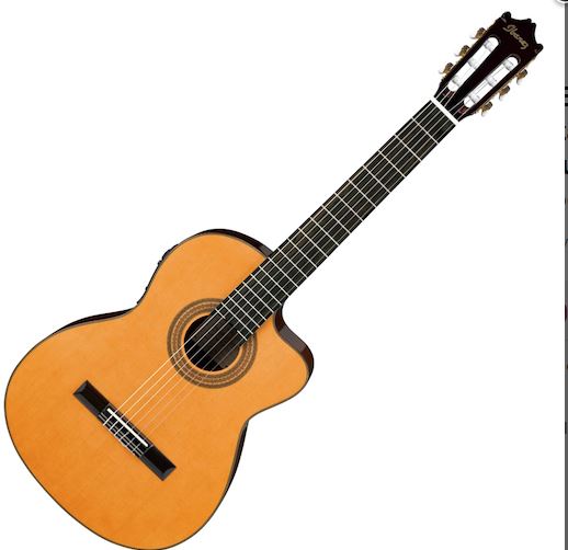 IBANEZ CLASSICAL/ELECTRIC GTR W/C-AY SPR-T AMBER - Shearer's Music Works