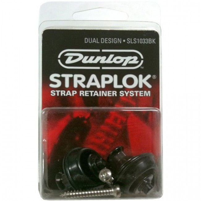 Gtr Strap Straplock Dual Design Black Pair