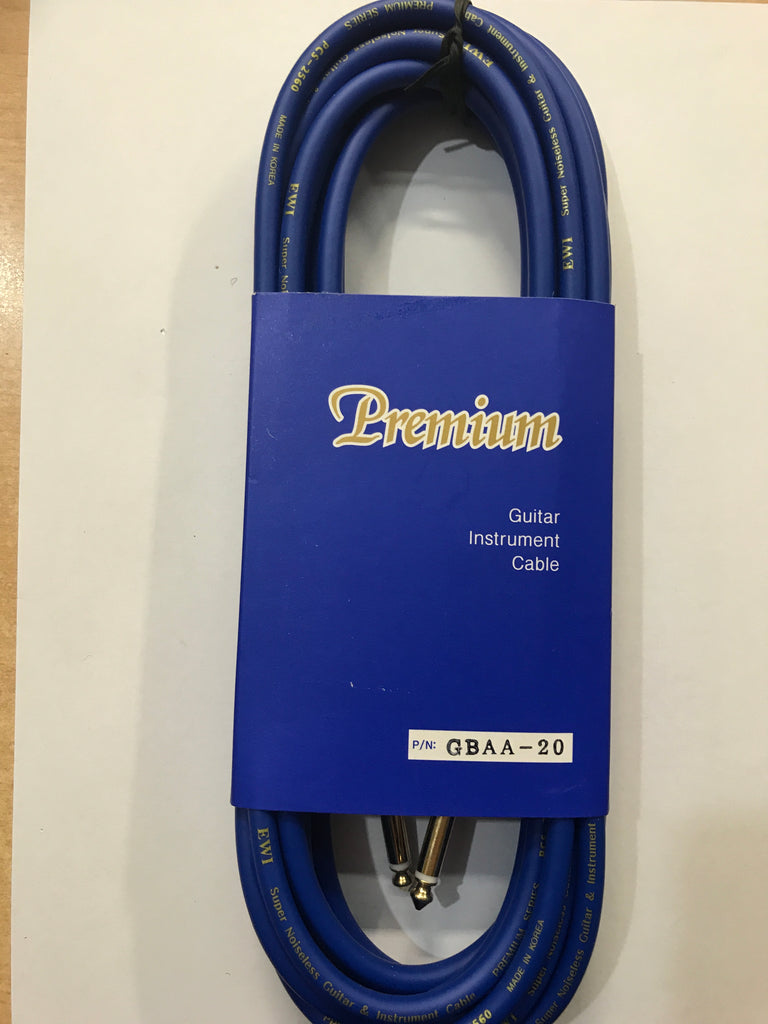 20 FT Blue Instrument Cable