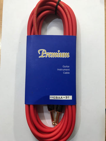 20 Foot Instrument Cable Red