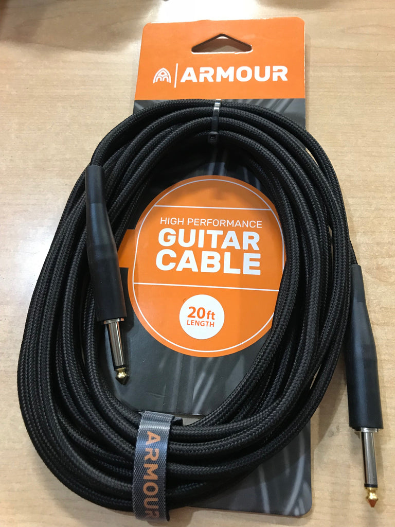 Armour 020 Ft Guitar Cable Woven Black