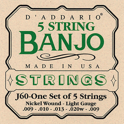 Banjo Str Set 09/20 N/W Lgt