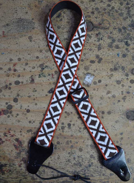 Colonial Ukulele Jacquard - White Diamonds