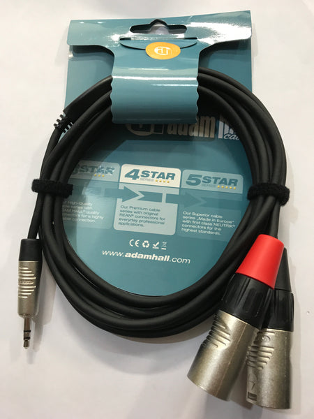 3.5 Jack To 2 X XLR Male