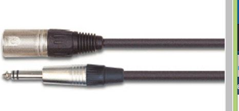 TRS JACK - MALE XLR 10 FT SPEAKER/MIC CABLE