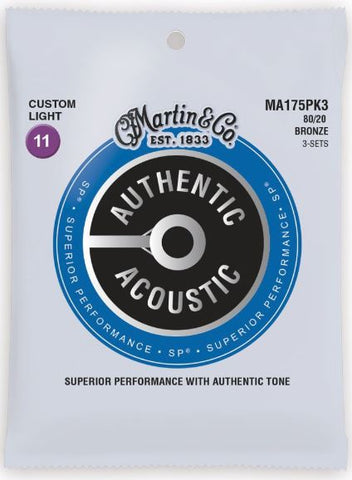 3 Pack Martin Authentic Acoustic SP Bronze