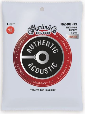 3 Pack Martin Authentic Acoustic SP Treated Phos