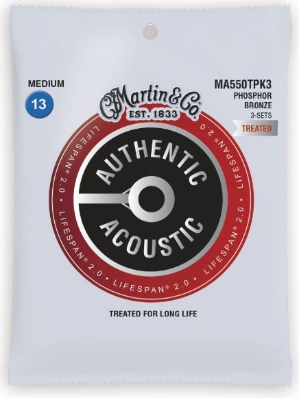 3 Pack Martin Authentic Acoustic SP Treated Phos