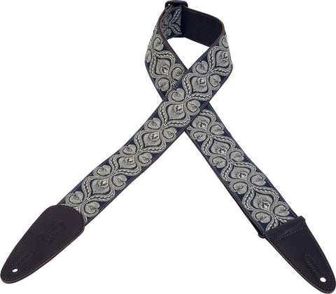 Levys 2Inch jacquard Weave Guitar Strap Leather