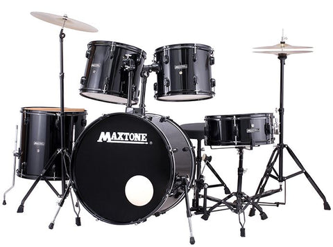 Maxtone Drum Set 5 pc Black