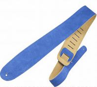 2.5" Suede Electric Blue Guitar Strap