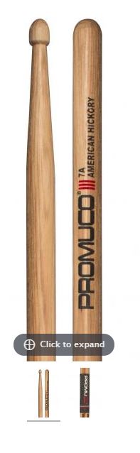 7A PROMUCO DRUMSTICKS WOOD HICKORY