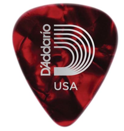 Daddario Picks 10 Pack Red Pearl Heavy 1.00mm