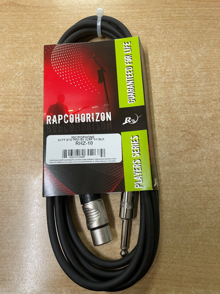 Rapco Microphone Cable Unbalanced 10ft 1/4 - Female XLR