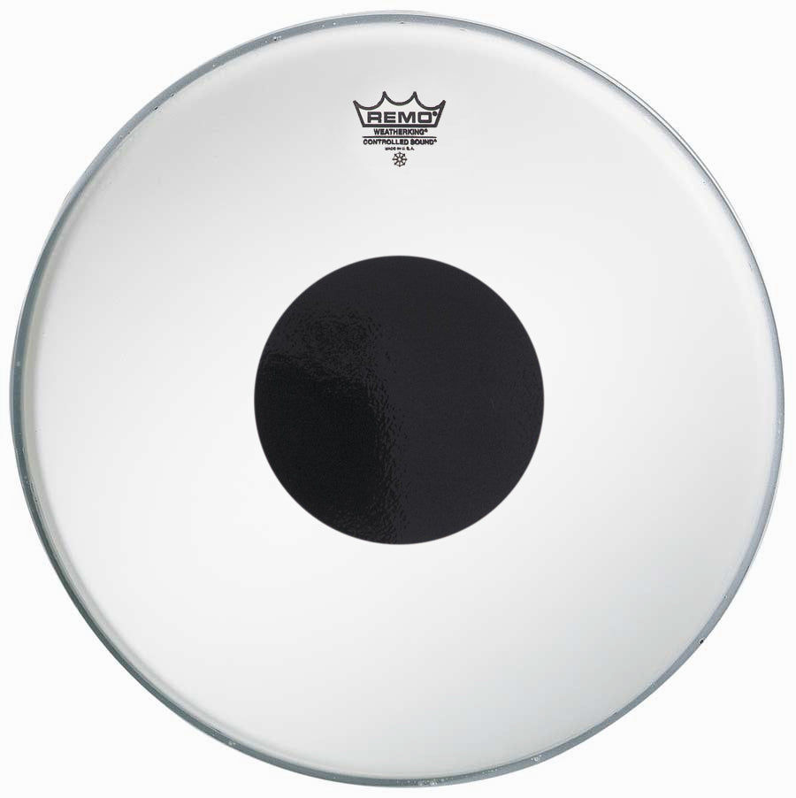 REMO 14" CONTROLLED SOUND COATED DRUM HEAD WITH BLACK DOT