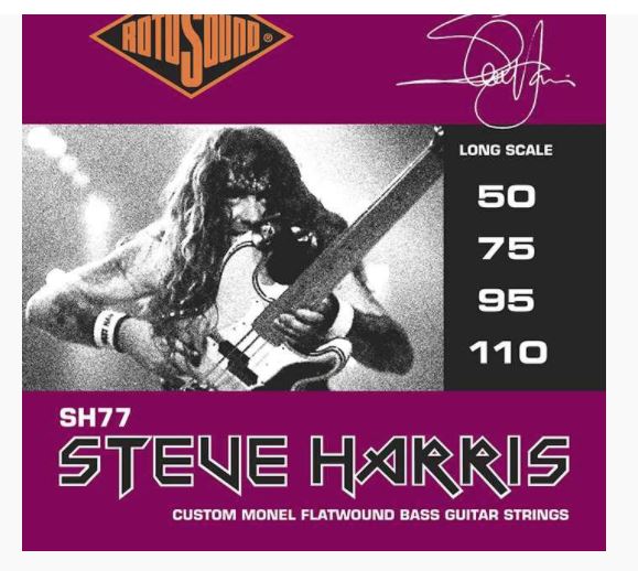 ROTOSOUND STEVE HARRIS FLATWOUND BASS STRING 50-110 LONG SCALE