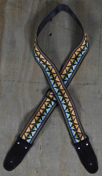 Colonial Leather Jacquard Rag Strap - Multi Colour