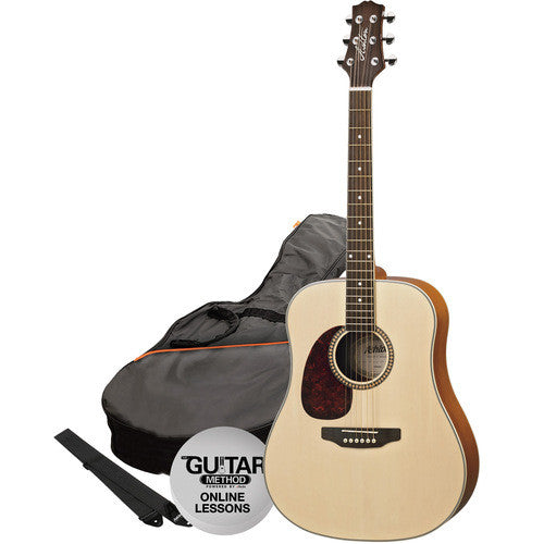 Ashton SPD25LNTM Acoustic Guitar Pack Natural Matte L/H