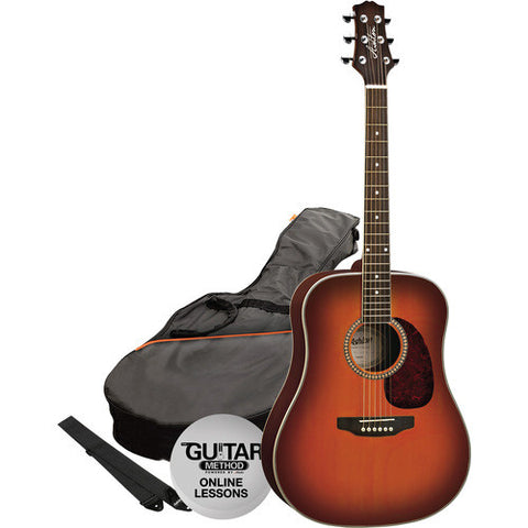 Ashton SPD25TSB Acoustic Guitart Pack Tobacco Sunburst