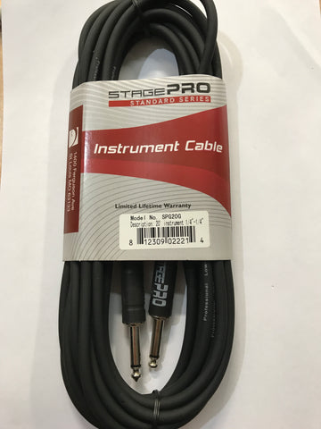 Stagepro 20' Instrument Cable