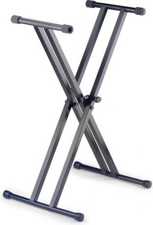 STAGG DOUBLE BRACED X-STYLE KEYBOARD STAND BLACK