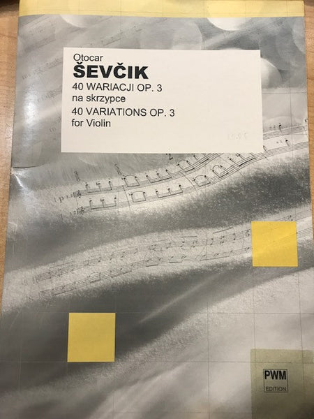 Variations 40 Op 3 Vln Solo