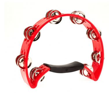 TAMBOURINE 1/2 MOON RED