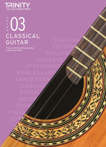 TRINITY CLASSICAL GUITAR PIECES 2020-23 GRADE 3