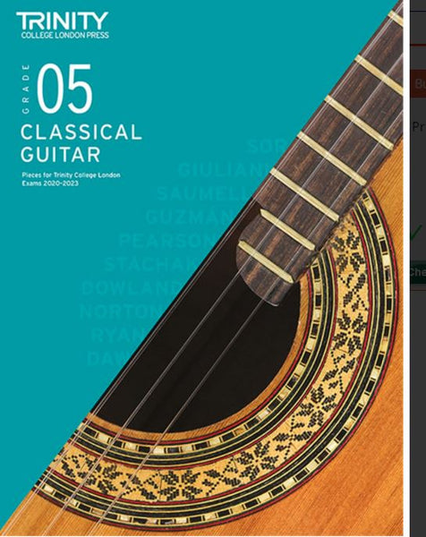 TRINITY CLASSICAL GUITAR PIECES 2020-23 GRADE 5